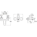 Roca A5A026ENB0 Cala 浴缸龍頭